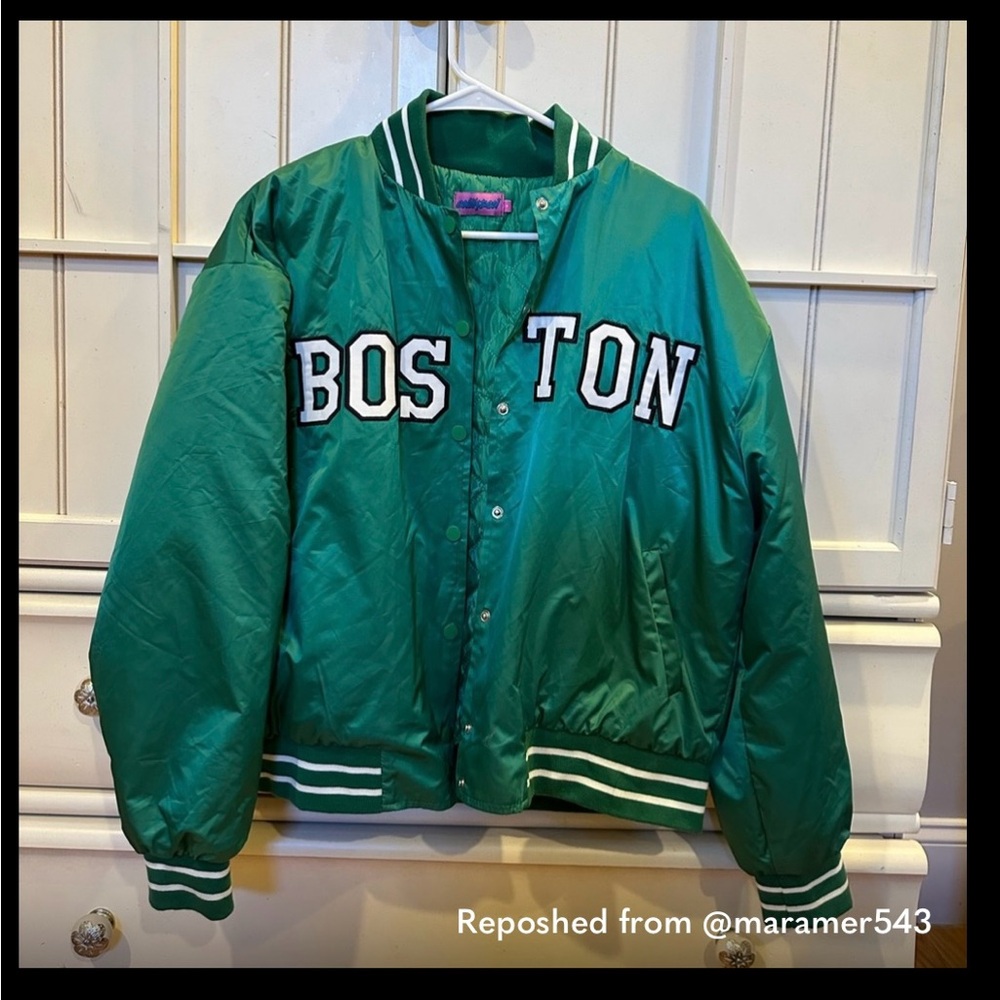 Green Boston Varsity Jacket